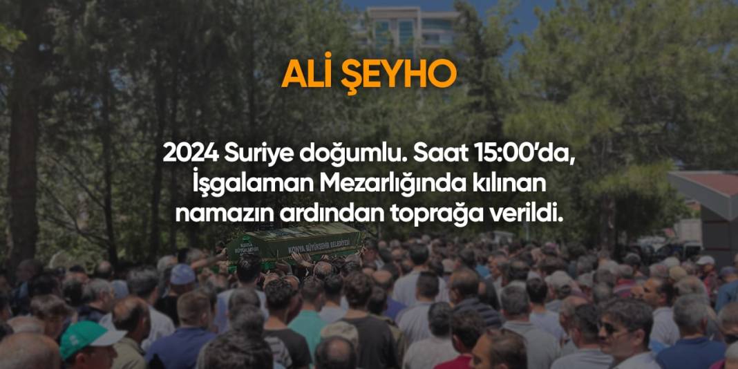 Konya'da bugün vefat edenler | 4 Ekim 2024 12